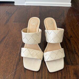 Vince Camuto Cream Heels, Size 8